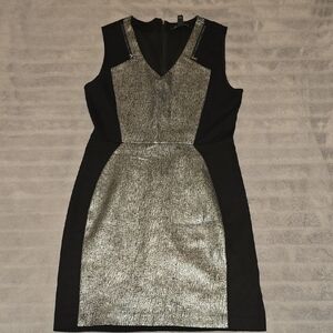 Kenneth Cole New York Black and Silver  Dress Size 14